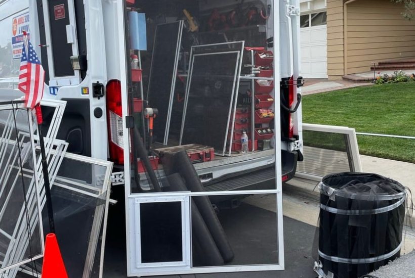 Mobile screen door service